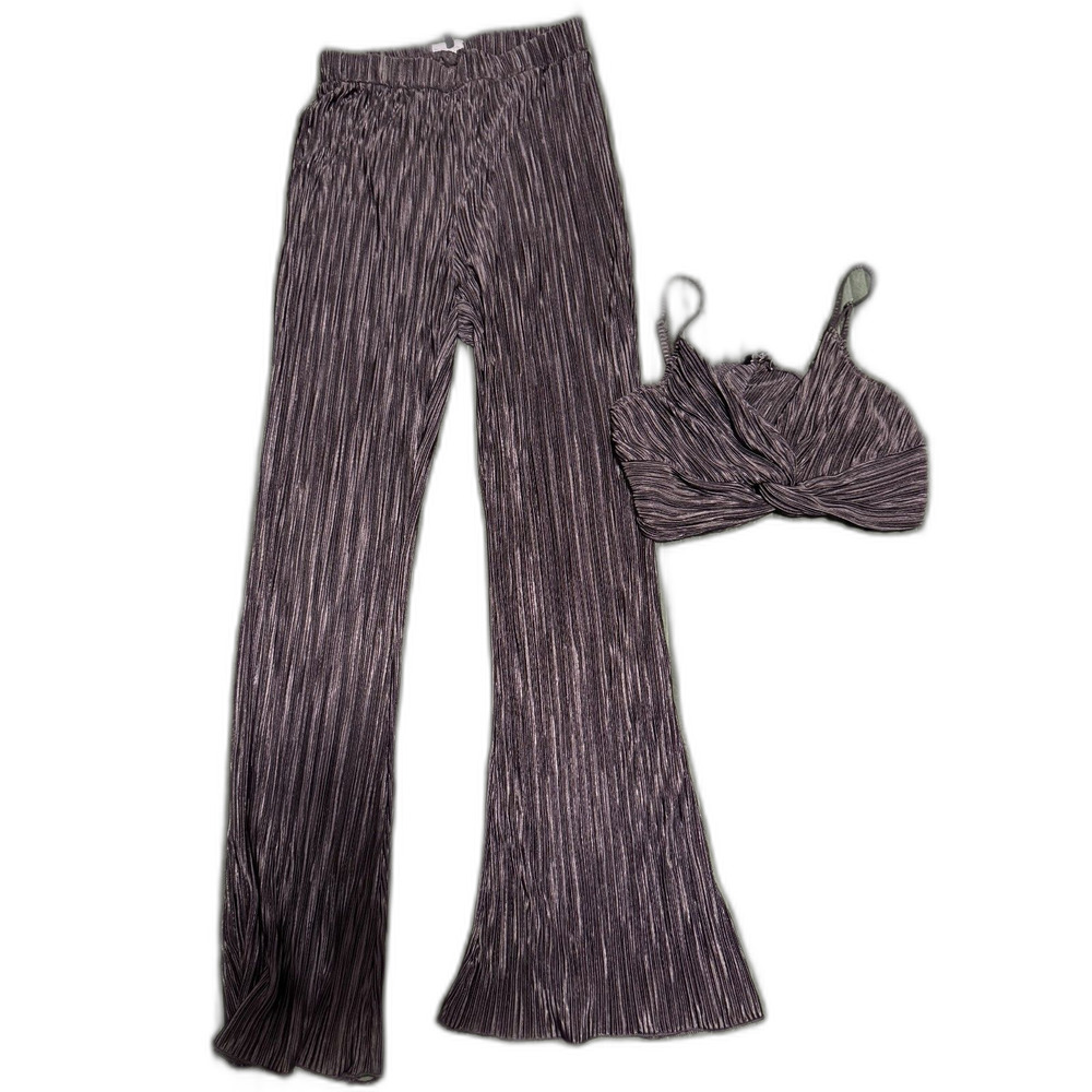 Emory Park Pleated Satin Two-Piece Set — Matching Set